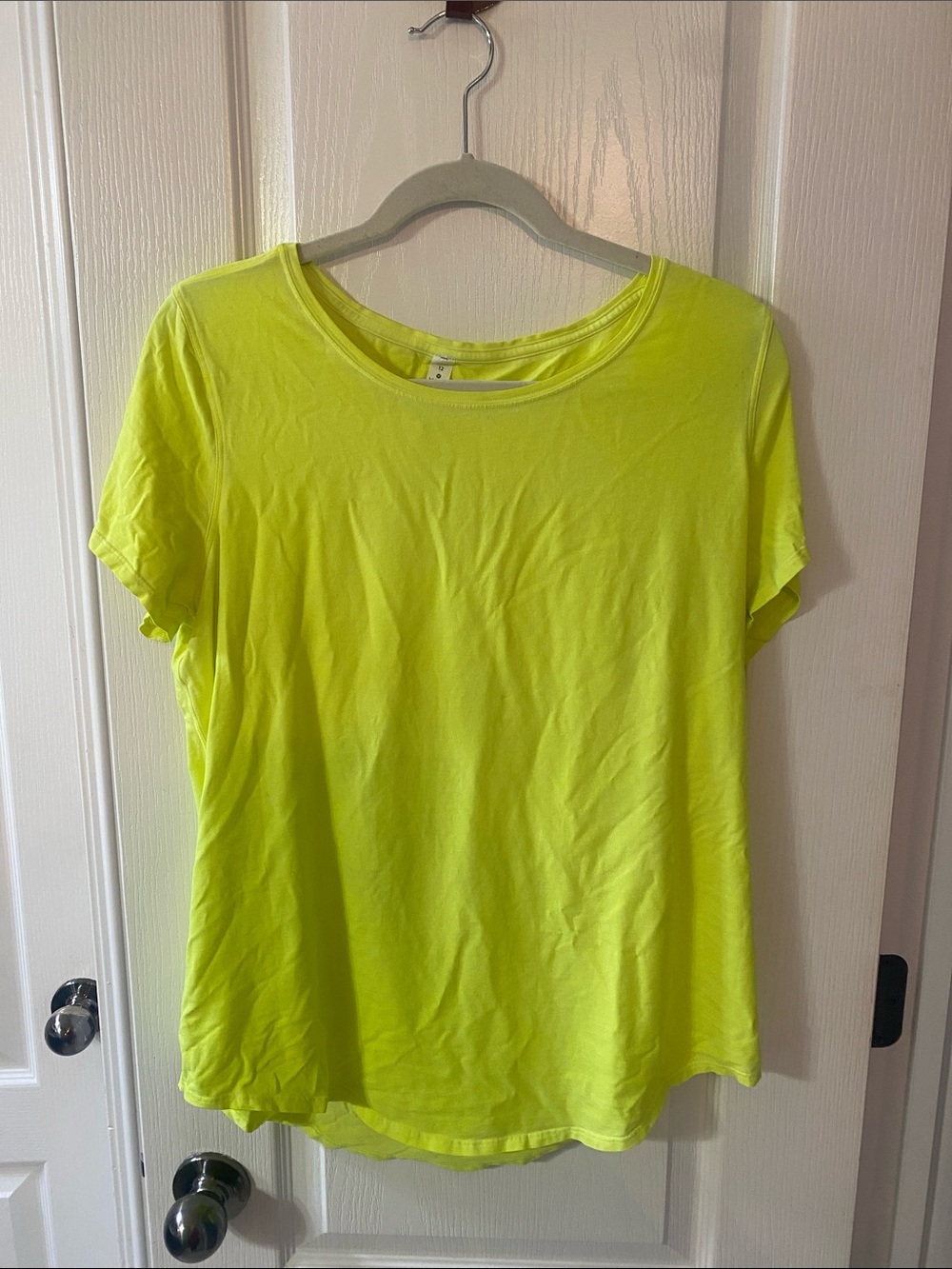 lululemon athletica Neon Yellow Short Sleeve Crewneck Tee